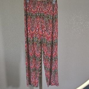 Premise Red and Pink Wide Leg Pants